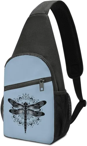 Dragonfly Insect Sling Bag Travel Daypack Crossbody Shoulder Backpack for Hiking Cycling