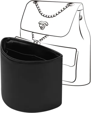 Duma Bag Insert, Organizer Insert Compatible with Chanel Duma backpacks, Silk Bag Organizer for Duma 23A/23P Small, Lightweight and Soft Touch (Small, Black)