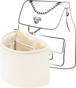 Duma Bag Insert, Organizer Insert Compatible with Chanel Duma Backpacks, Silk Bag Organizer for Duma 23A/23P Small, Lightweight and Soft Touch (Small, Craie)