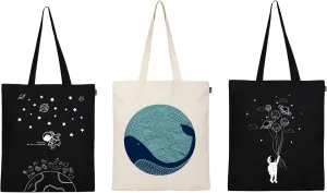 Eco Right Cute Canvas Tote Bag Aesthetic Tote Bag for Women Teacher Shopping Gift Bag Perfect for Groceries, School and Beach