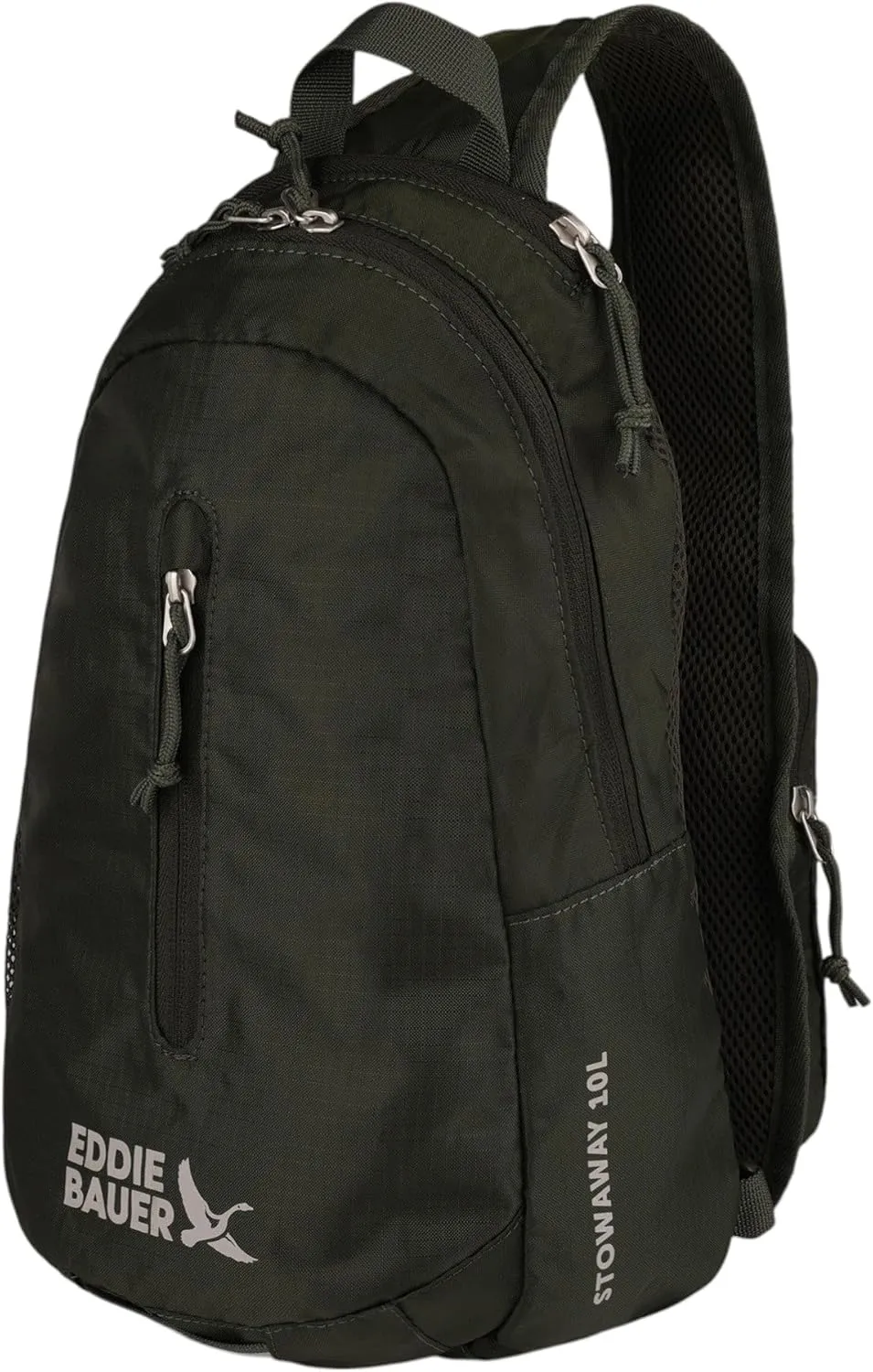 Eddie Bauer Stowaway Packable 10L Sling 3.0 Made from Polyester with Lightly Padded Shoulder Strap, Dark Forest