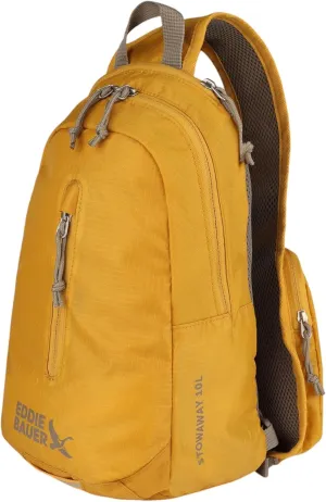 Eddie Bauer Stowaway Packable 10L Sling 3.0 Made from Polyester with Lightly Padded Shoulder Strap, Field Gold