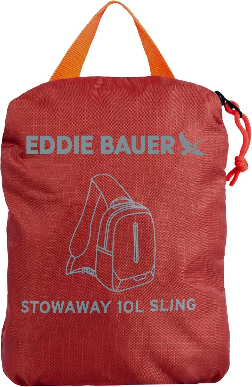 Eddie Bauer Stowaway Packable 10L Sling 3.0 Made from Polyester with Lightly Padded Shoulder Strap, Maroon