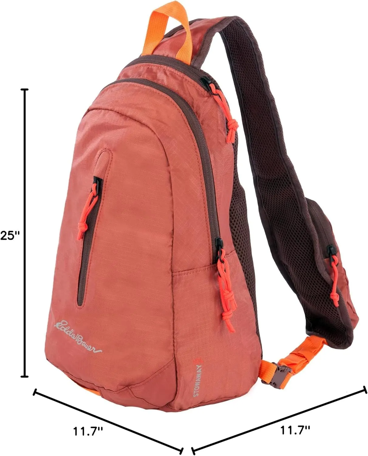 Eddie Bauer Stowaway Packable 10L Sling 3.0 Made from Polyester with Lightly Padded Shoulder Strap, Maroon
