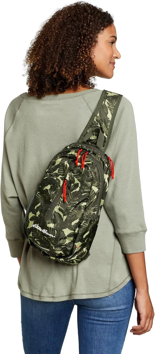 Eddie Bauer Stowaway Packable 10L Sling 3.0 Made from Polyester with Lightly Padded Shoulder Strap, Oynx