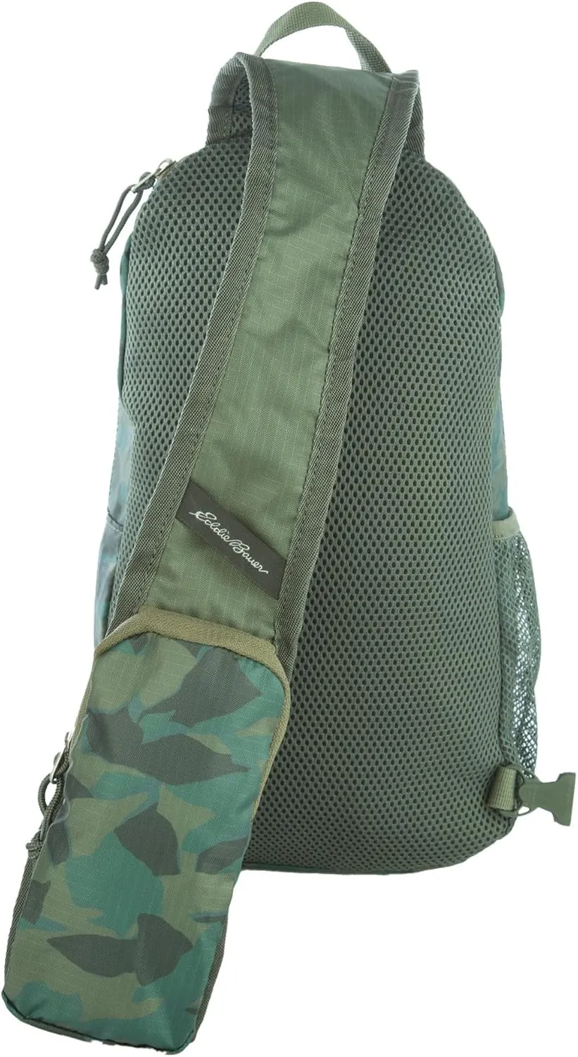 Eddie Bauer Stowaway Packable 10L Sling 3.0 Made from Polyester with Lightly Padded Shoulder Strap, Sprig Green
