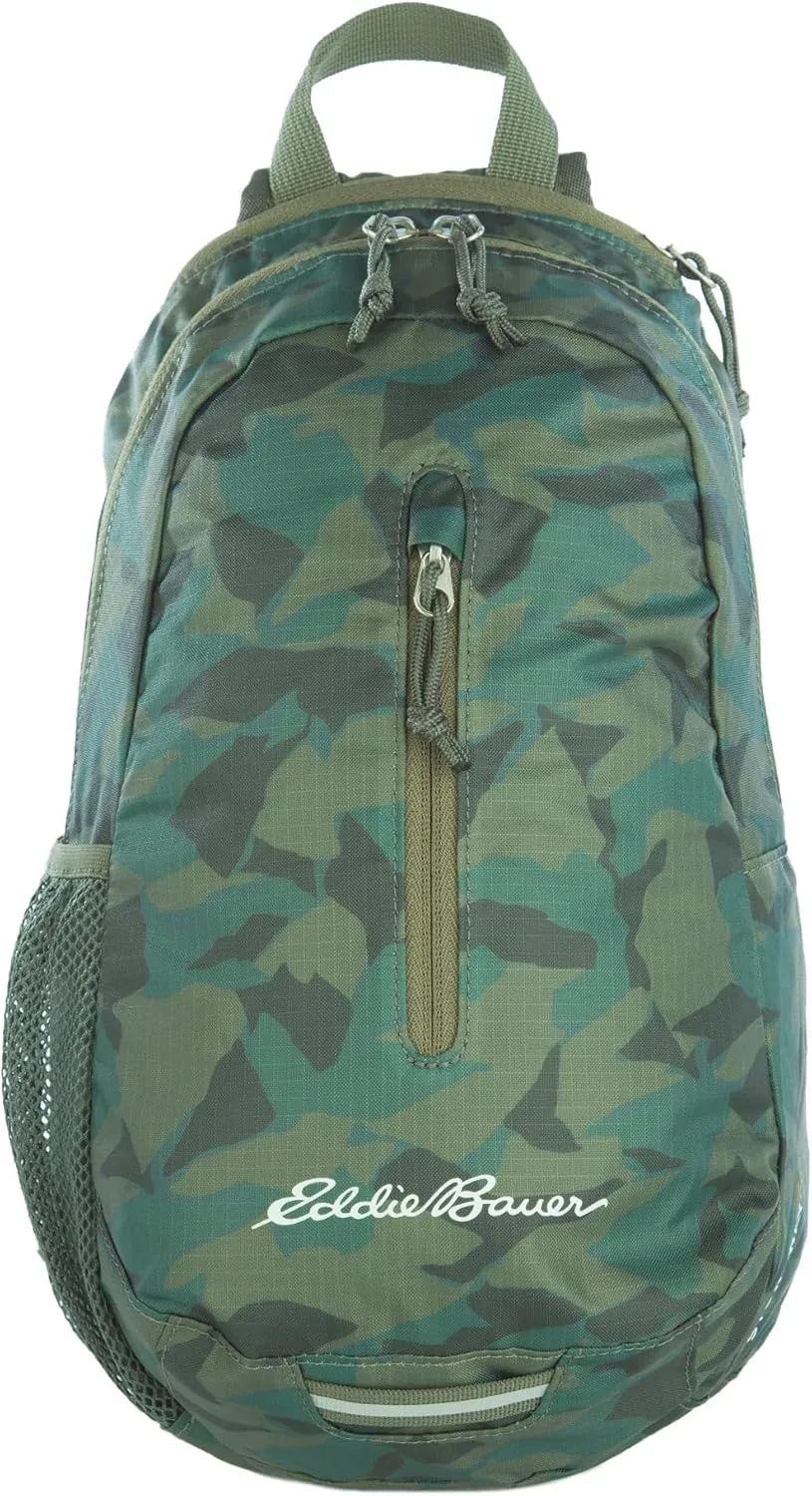 Eddie Bauer Stowaway Packable 10L Sling 3.0 Made from Polyester with Lightly Padded Shoulder Strap, Sprig Green
