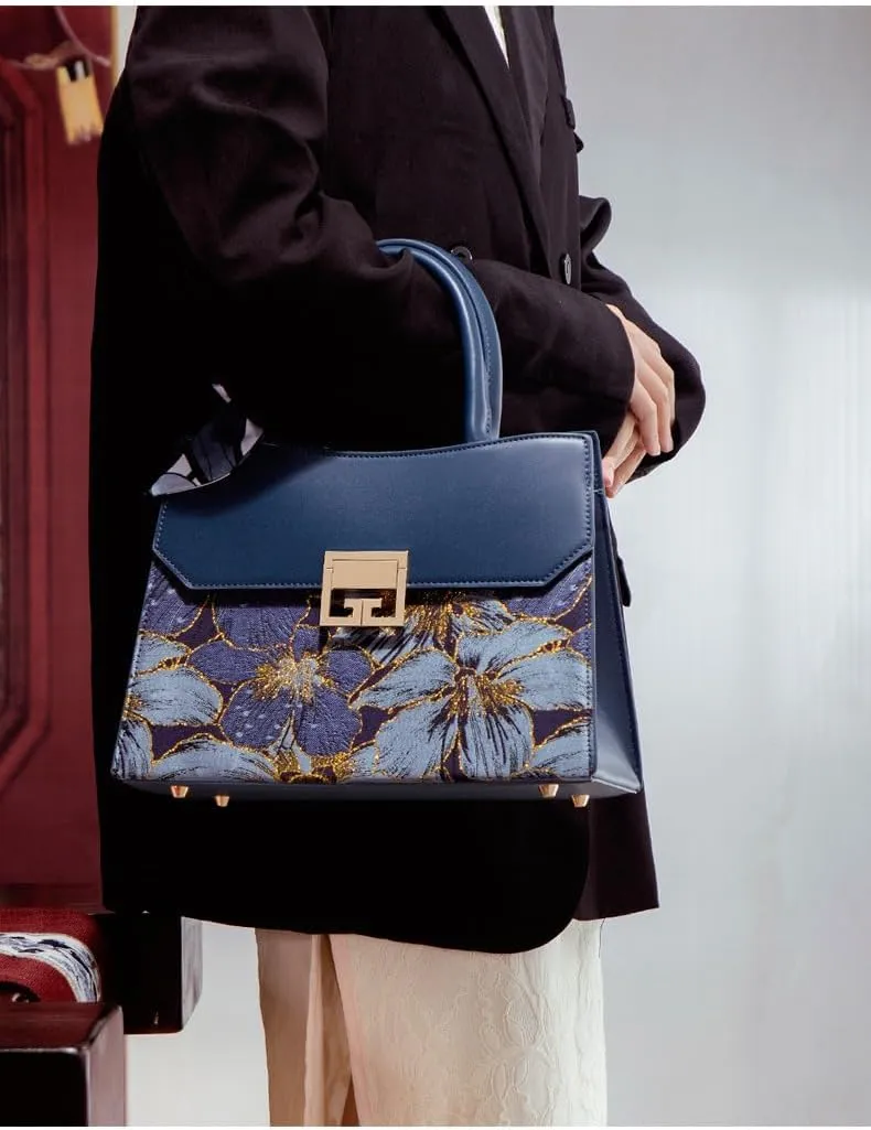 Embroidered Bag – Adjustable Strap, Silk-Lined Interior, Gift-Ready Chinese-Style Festival Accessory,Evening bag