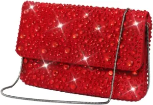 Evening Clutch Purses for Women Ladies Sparkling Wedding Crystal Rhinestone Bag