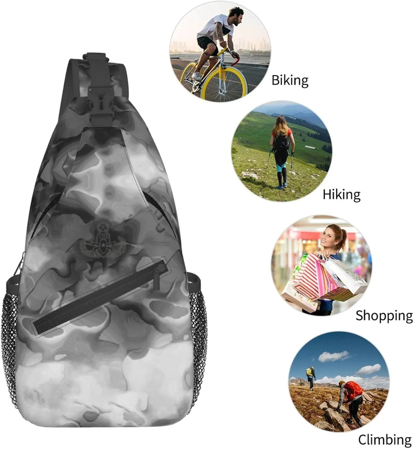 Explosive Ordnance Disposal EOD Sling Bag Crossbody Backpack Shoulder Casual Daypack Bag for Men Women