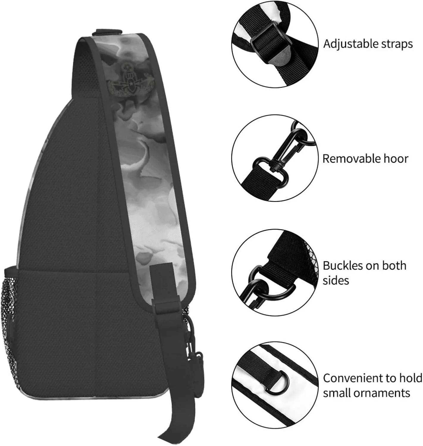 Explosive Ordnance Disposal EOD Sling Bag Crossbody Backpack Shoulder Casual Daypack Bag for Men Women