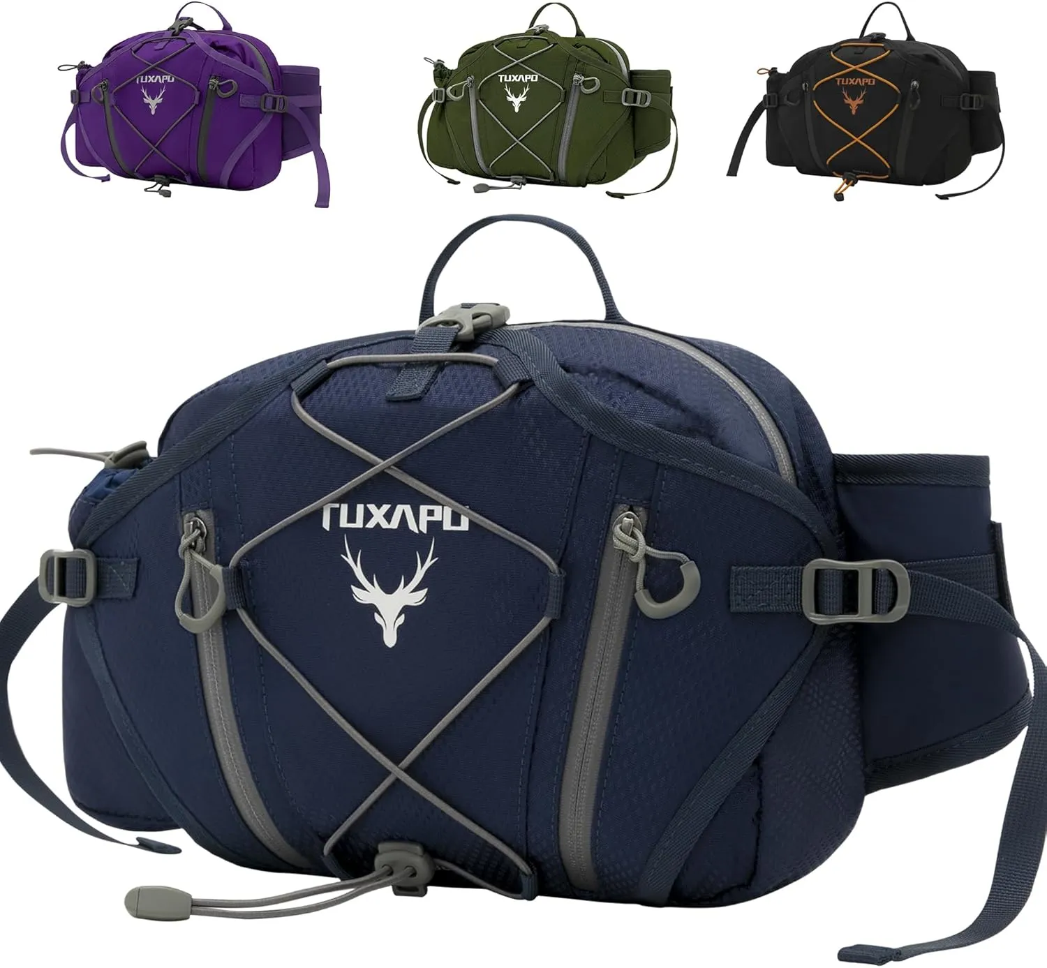 Fanny Pack for Men Blue Waist Bags large Running Packs Outdoor Belt Bag for Cycling Hiking Travel Festival Gifts