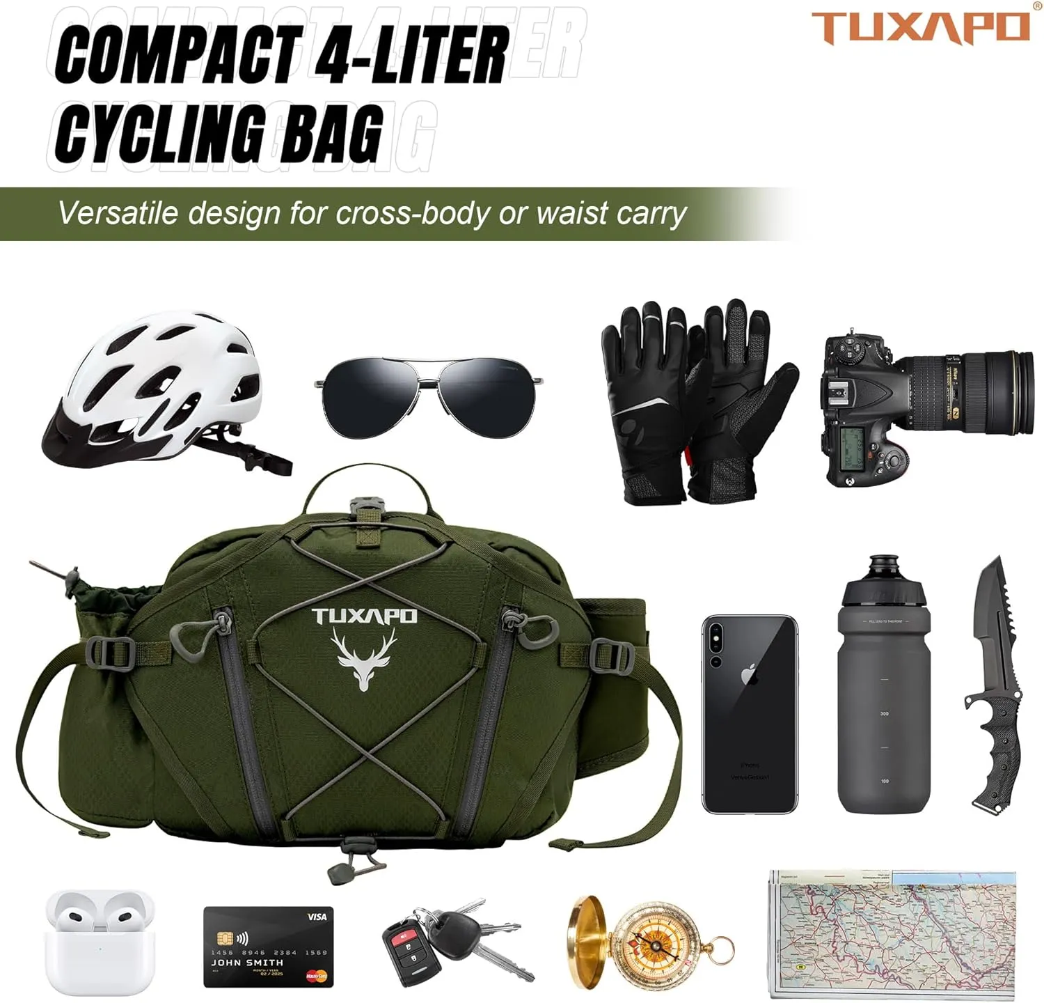 Fanny Pack for Men Green Waist Bags large Running Packs Outdoor Belt Bag for Cycling Hiking Travel Festival Gifts