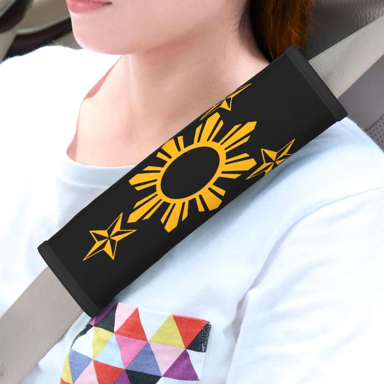 Filipino Philippines Flag 2 PCS Car Seat Belt Pad Cover for Adults, Suitable for Car Seat Belt Backpack Shoulder Bag