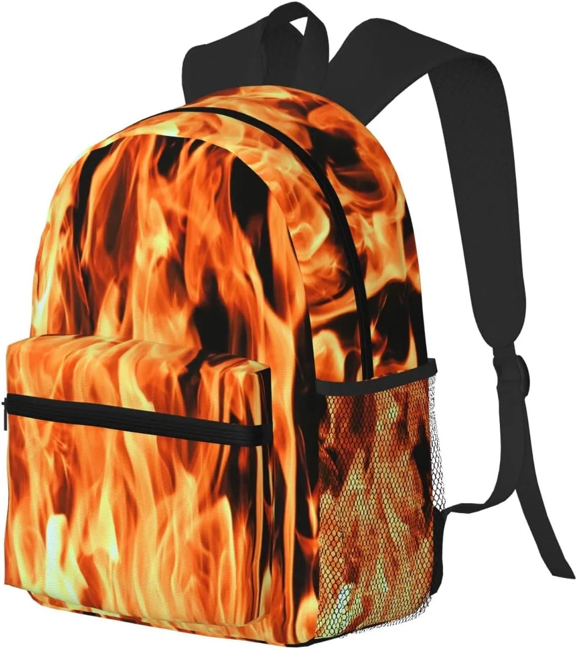 Fire Burning Campfire Backpack, Travel Laptop Backpack Computer Bag Rucksack for Men Women Business Work Fits 15.6 Inch Notebook