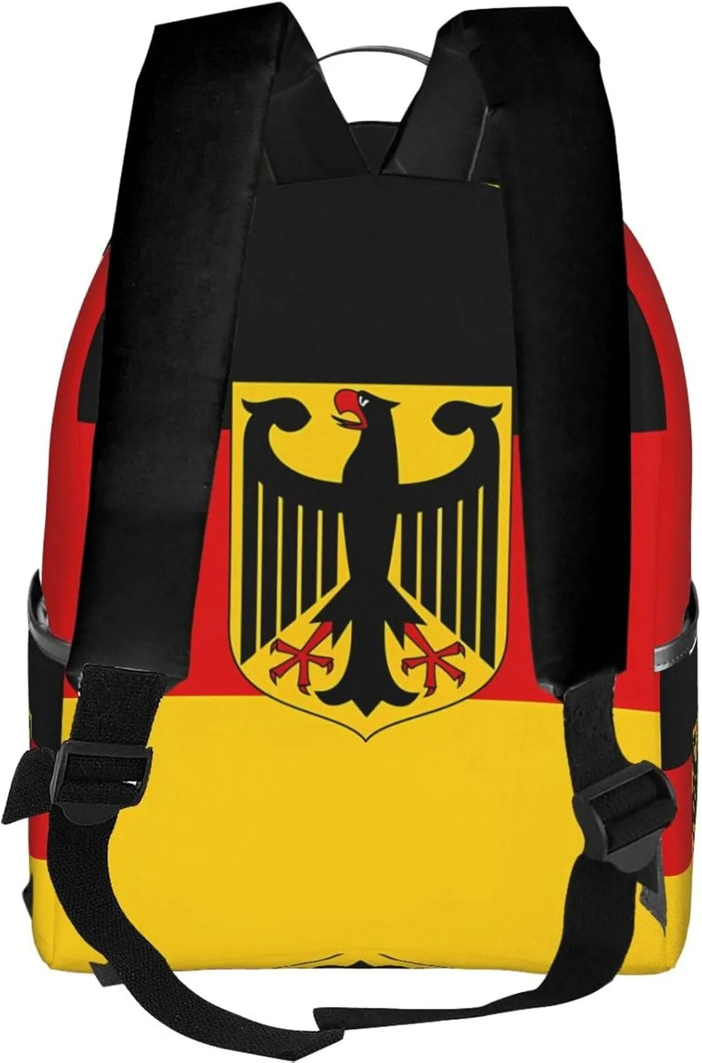Flag German Coat of Arms Casual Backpacks Laptop Backpack Carry-on Daypack Sports Travel Rucksack Lightweight Working Bag for Outdoor Hiking Cycling Walking