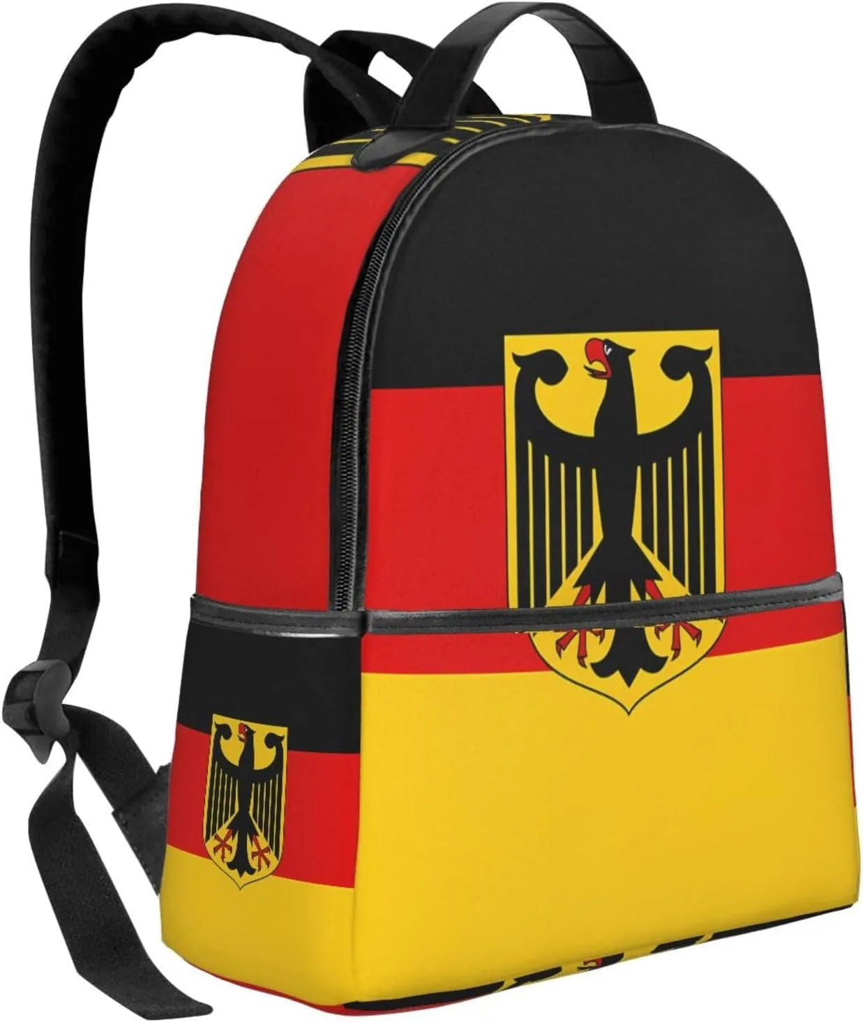 Flag German Coat of Arms Casual Backpacks Laptop Backpack Carry-on Daypack Sports Travel Rucksack Lightweight Working Bag for Outdoor Hiking Cycling Walking