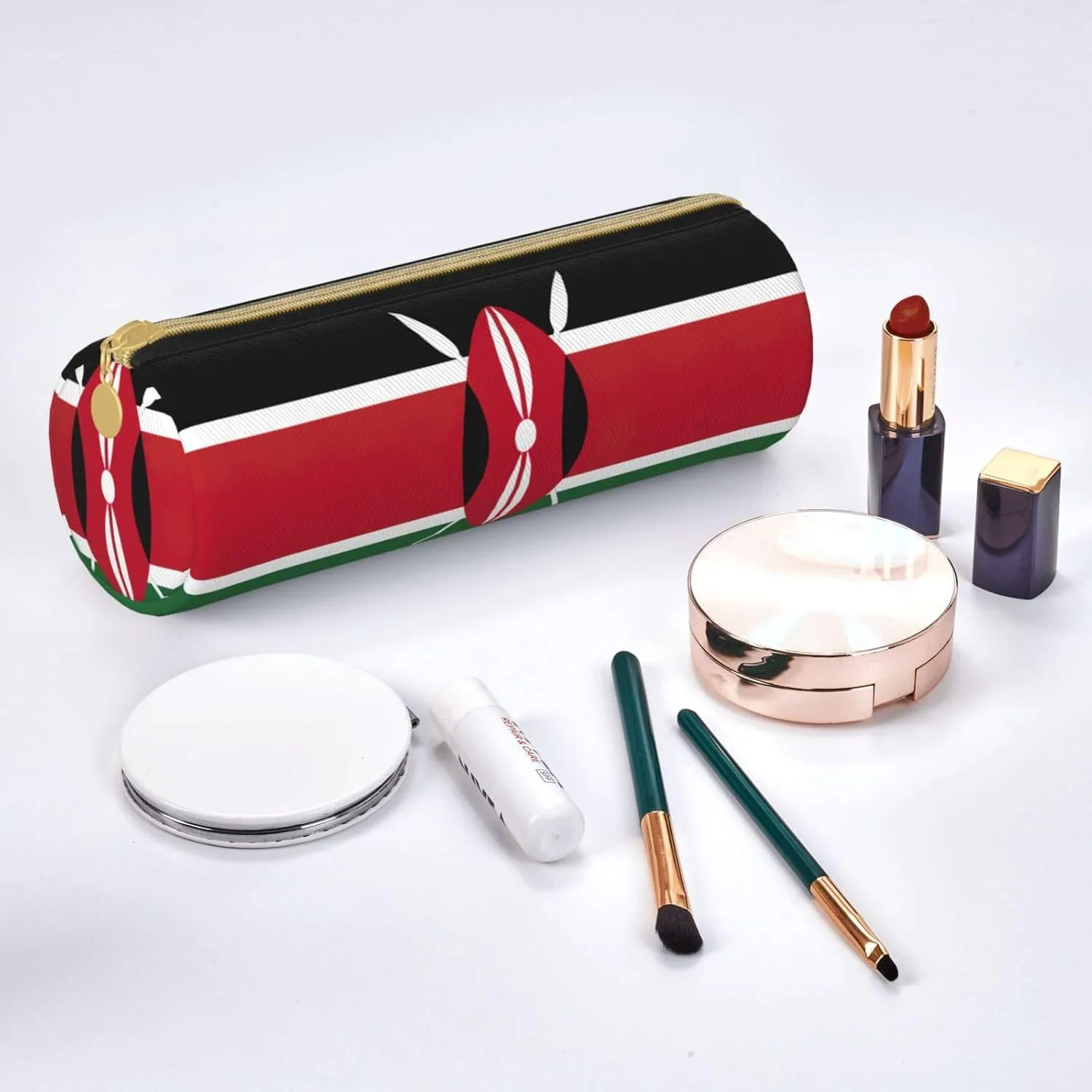 Flag Of Kenya Lightweight Pencil Case,Zippered Pen Pouch,Stationery Bag Zipper Pouches Pens Holder Organizer