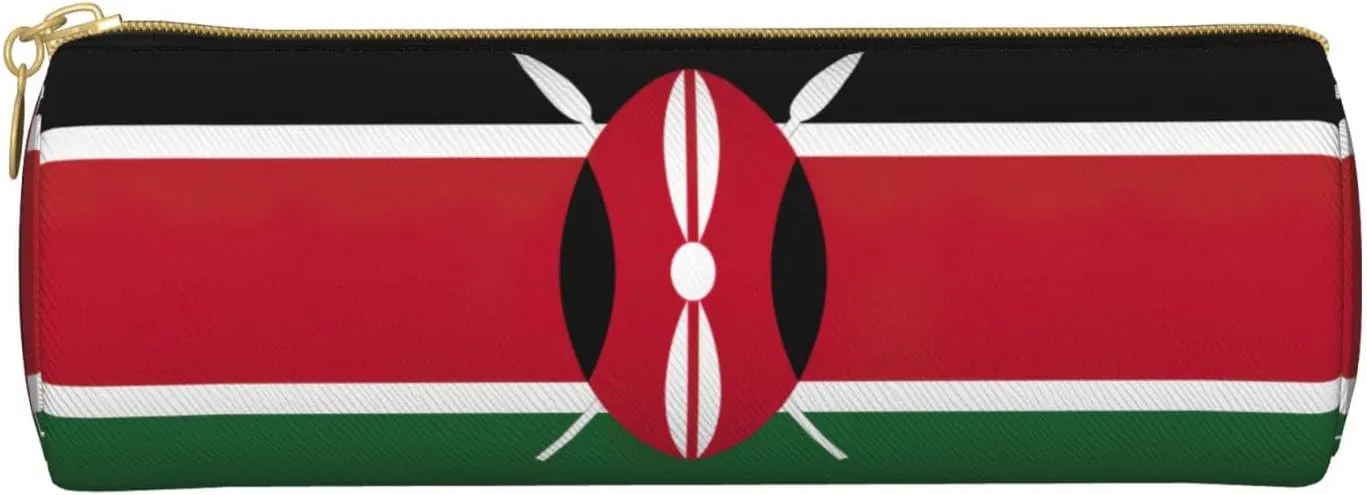 Flag Of Kenya Lightweight Pencil Case,Zippered Pen Pouch,Stationery Bag Zipper Pouches Pens Holder Organizer