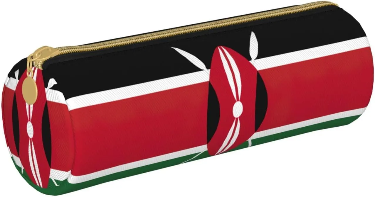 Flag Of Kenya Lightweight Pencil Case,Zippered Pen Pouch,Stationery Bag Zipper Pouches Pens Holder Organizer