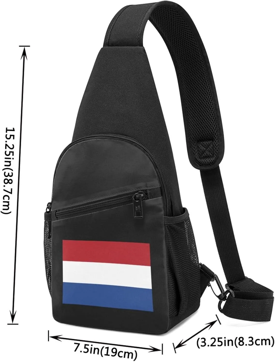 Flag of The Netherlands Sling Bag Crossbody Backpack Shoulder Casual Daypack Bags for Men Women