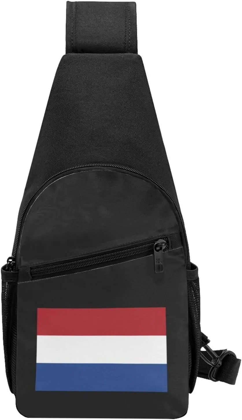 Flag of The Netherlands Sling Bag Crossbody Backpack Shoulder Casual Daypack Bags for Men Women