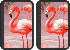 Flamingo Car Seat Belt Pad 2 Pack Universal Fit Seatbelt Cover Soft and Comfortable Backpack Shoulder Pad Adjustable Neck Cushion Protector Harness Pad for Car Bag