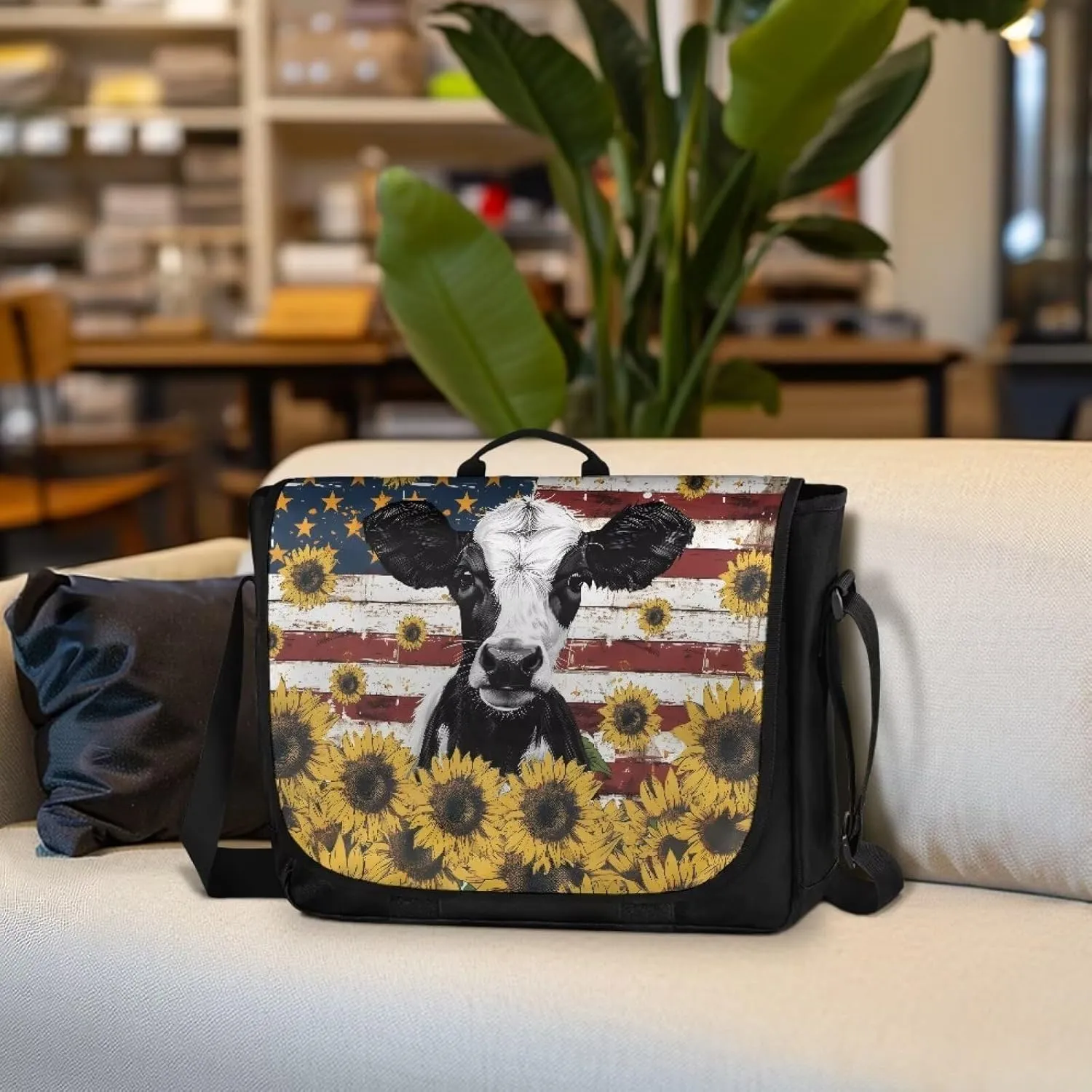 Flap Crossbody Bag with Adjustable Straps, Soft Flapover Cross Body Shoulder Designer Bag Laptop Handbags