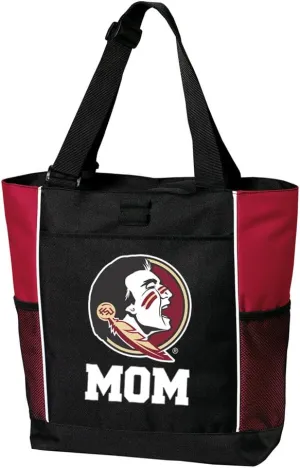Florida State Mom Tote Bags Red FSU Mom Totes Beach Travel