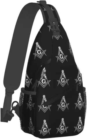 Freemasonry Sling Bag Crossbody Backpack Shoulder Casual Daypack Bag for Men Women