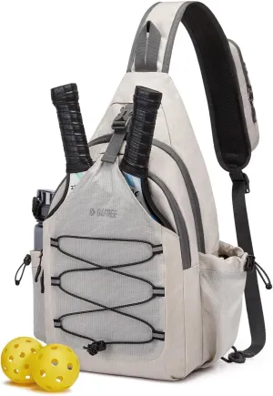 G4Free Pickleball Bag, Crossbody Sling Bag for Men Women, Pickleball Backpack, Pickle Ball Paddle Bag Gifts for Sports