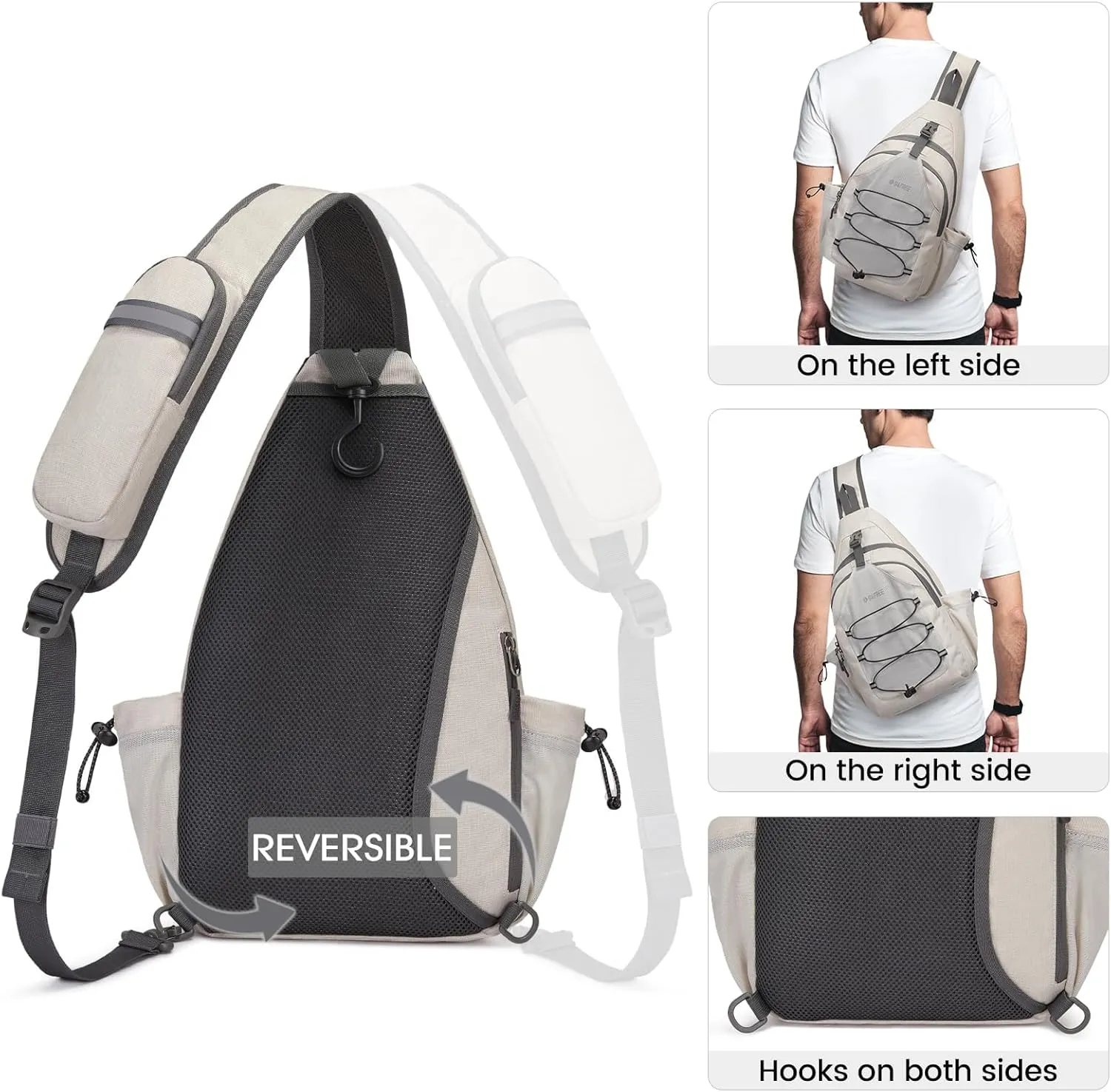 G4Free Pickleball Bag, Crossbody Sling Bag for Men Women, Pickleball Backpack, Pickle Ball Paddle Bag Gifts for Sports