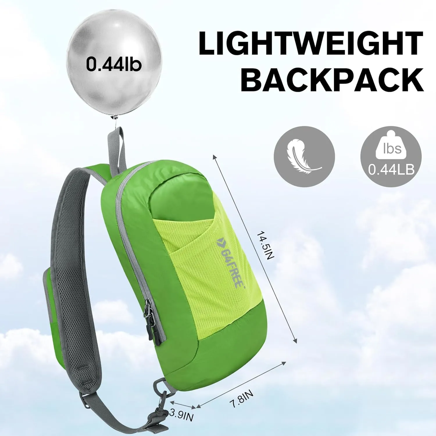 G4Free Sling Bag RFID Blocking Crossbody Backpack with Front Pocket Hiking Daypack Chest Bag for Women Men