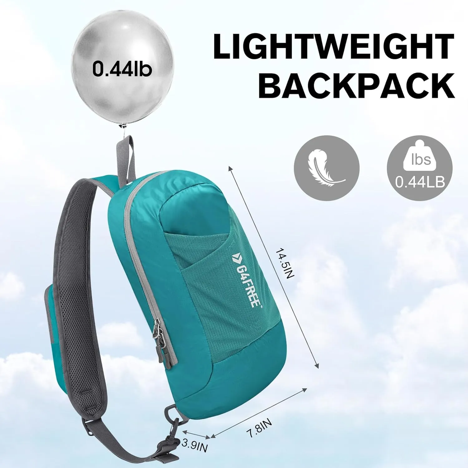 G4Free Sling Bag RFID Blocking Lightweight Crossbody Backpack Chest Shoulder Bag for Travel Sports Running