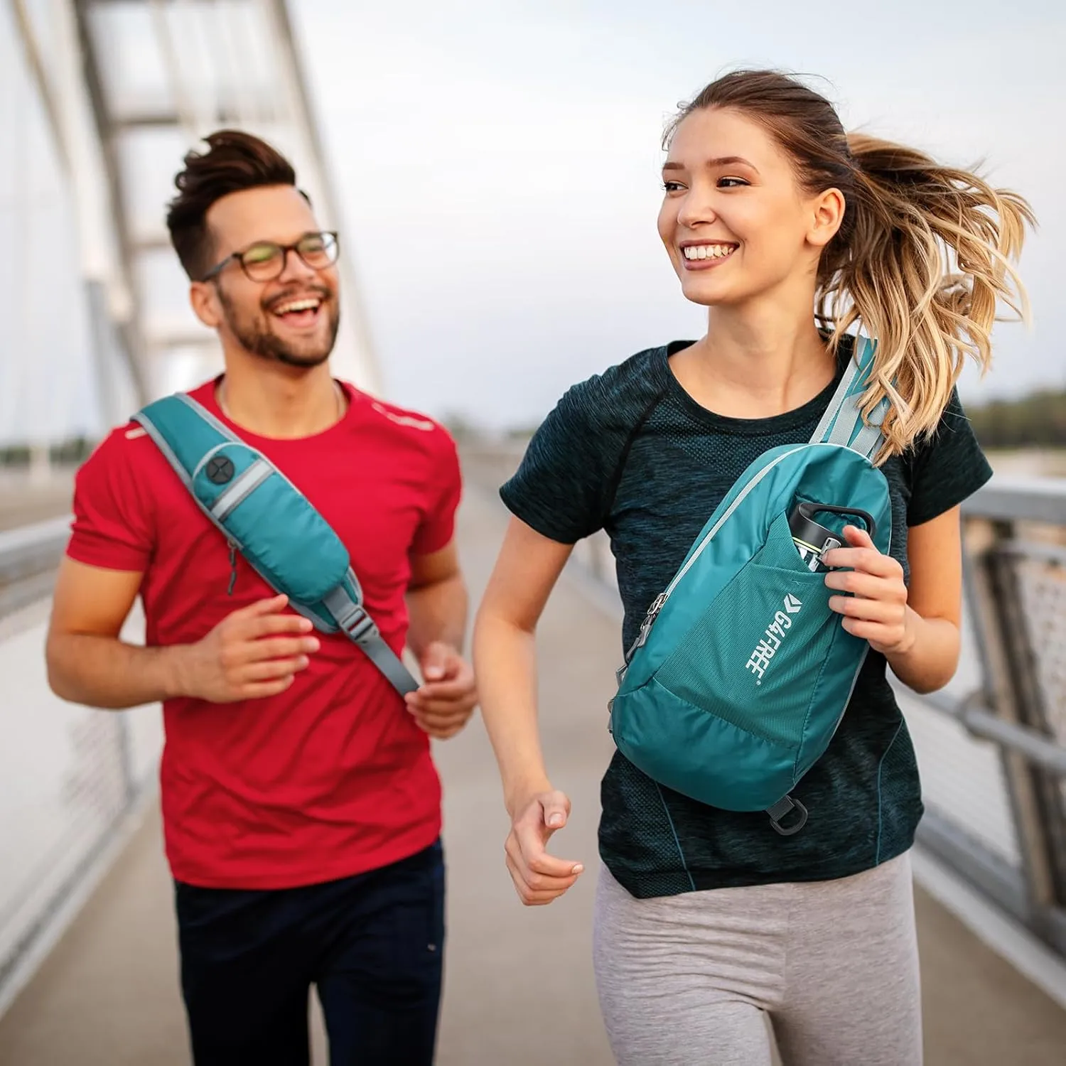 G4Free Sling Bag RFID Blocking Lightweight Crossbody Backpack Chest Shoulder Bag for Travel Sports Running