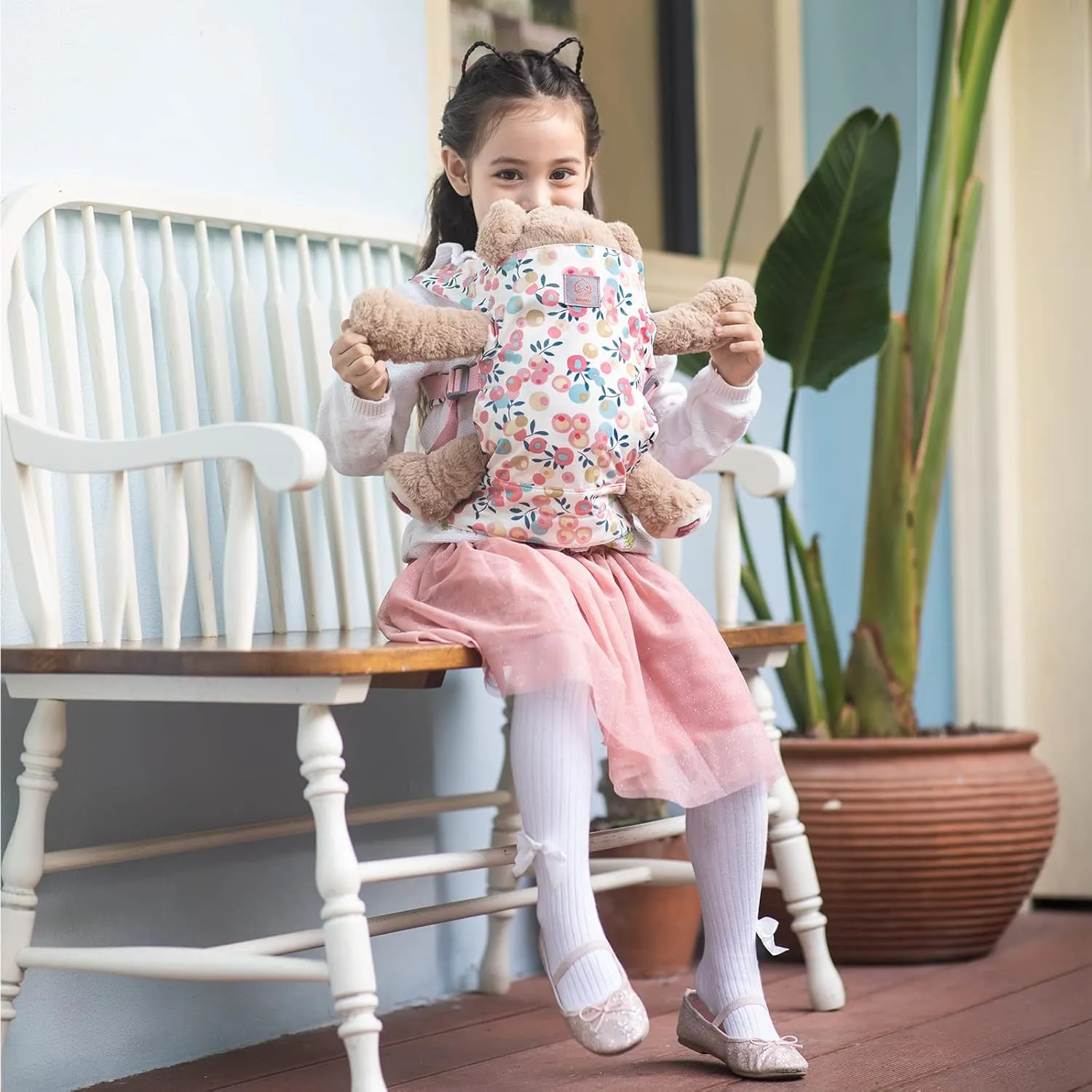 GAGAKU Baby Doll Carrier Stuffed Animal Carrier for Girls Doll Accessory Adjustable Straps for Reborn Baby Dolls - Pink Plum