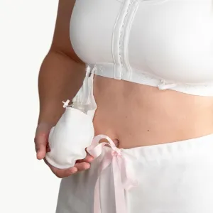 Gentle Touch Surg-Ease Drain Holder Pouch - Essential Surgical Recovery Supplies for Post Mastectomy, Lumpectomy, and Breast Surgery - Surg-Ease Drain Pouch Compatible with Surg-Ease Bra - White
