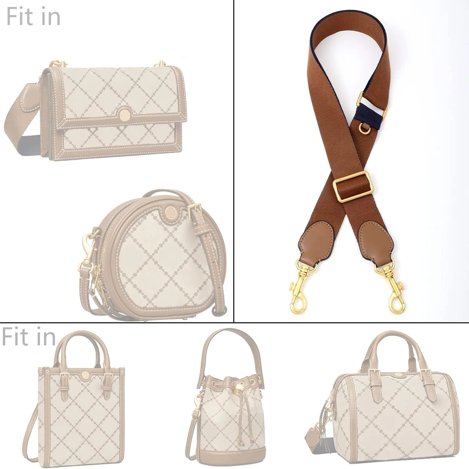 Genuine Leather Crossbody Replacement Adjustable Shoulder Straps for Boston,Bucket,Mini tote,purses,handbags