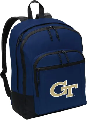 Georgia Tech Backpack Medium Classic GT Yellow Jackets Backpack Laptop Sleeve