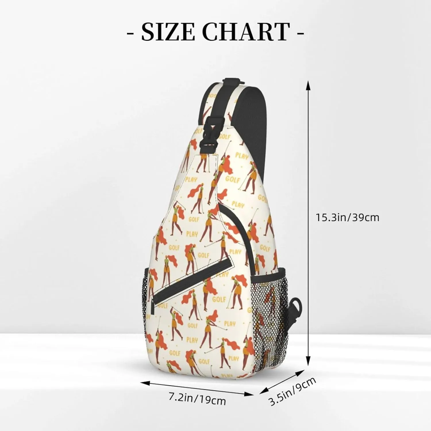 Golf Sling Backpack Chest Bag Crossbody Shoulder Bag Gym Cycling Travel Hiking Daypack For Men Women