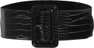 GRACE KARIN Women's Stretchy Belt 1950s 3 Inch Wide Elastic Belts