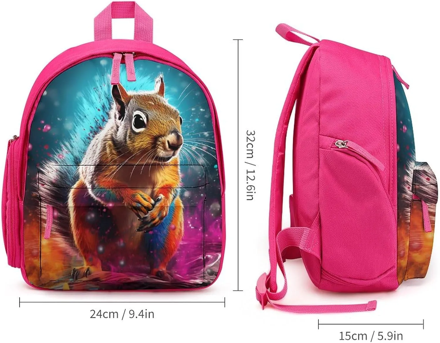 Graffiti Cute Chipmunk Mini Backpack Cute Shoulder Bag Lightweight Daypack for Travel Picnic Camping