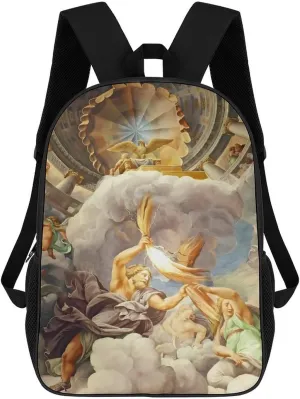 Greek Roman Mythology Fashion Backpack 17 Inches Daypack Unisex Laptop Bag for Travel Business Work
