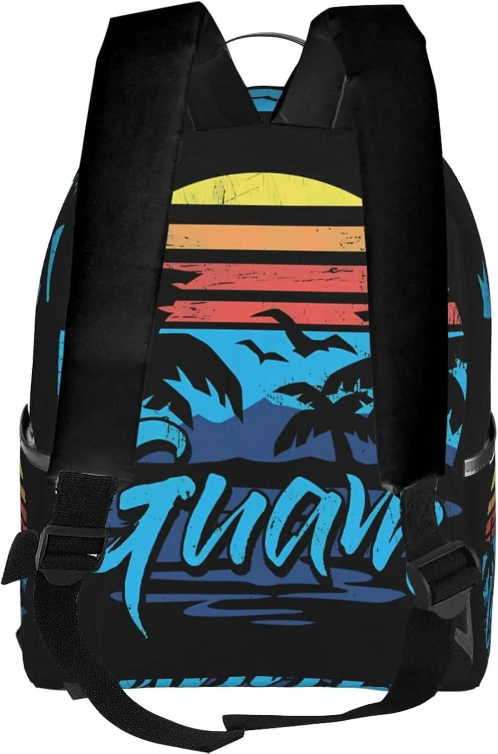 Guam Island Flag Casual Backpacks Laptop Backpack Carry-on Daypack Sports Travel Rucksack Lightweight Working Bag for Outdoor Hiking Cycling Walking