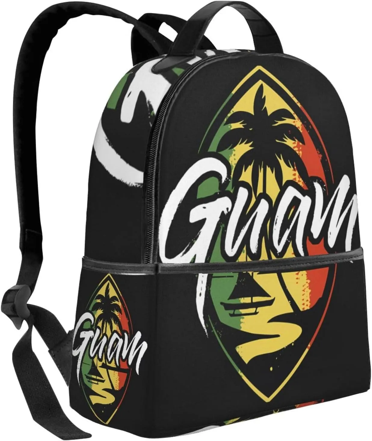 Guam Island Flag Casual Backpacks Laptop Backpack Carry-on Daypack Sports Travel Rucksack Lightweight Working Bag for Outdoor Hiking Cycling Walking