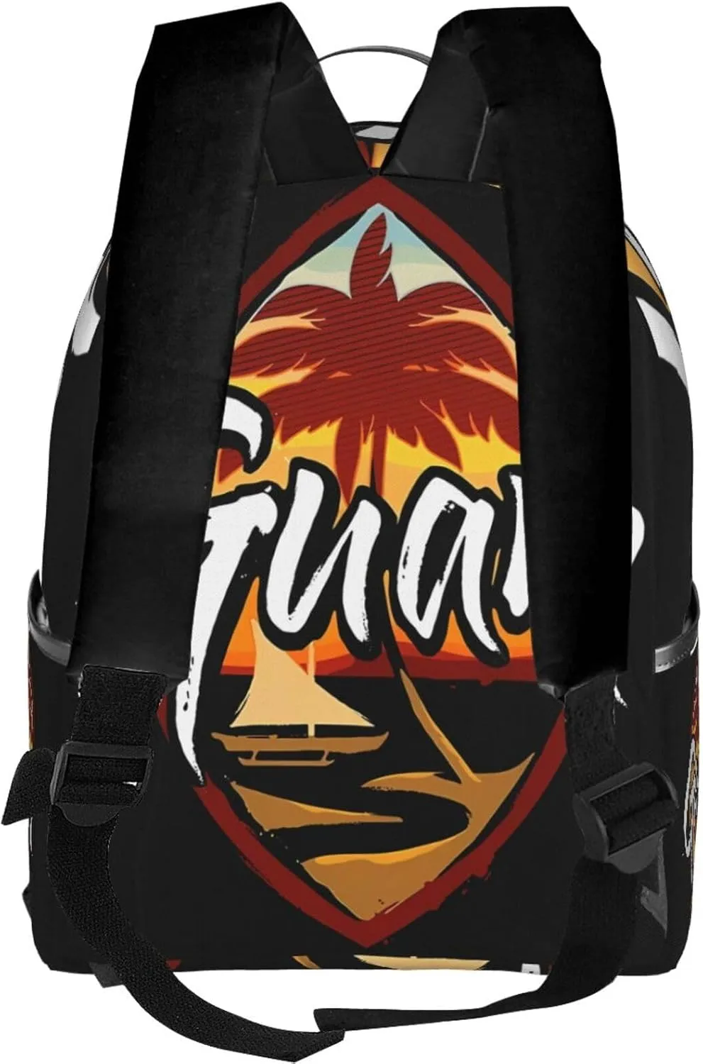 Guam Island Flag Casual Backpacks Laptop Backpack Carry-on Daypack Sports Travel Rucksack Lightweight Working Bag for Outdoor Hiking Cycling Walking