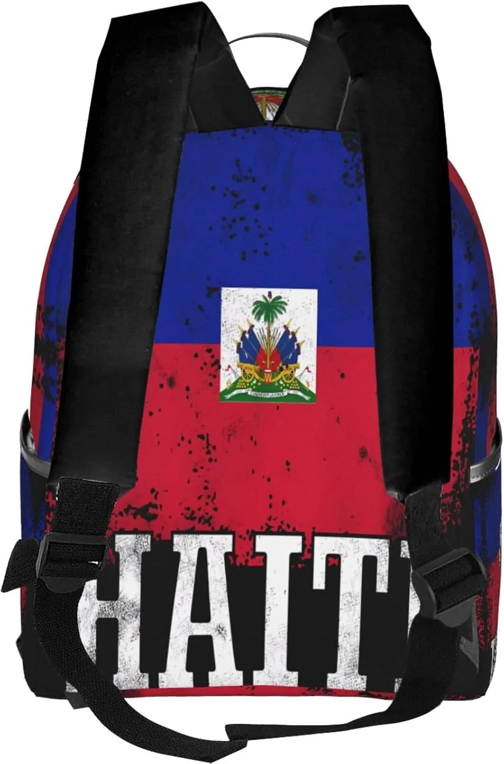 Haitian Haiti Flag Casual Backpacks Laptop Backpack Carry-on Daypack Sports Travel Rucksack Lightweight Working Bag for Outdoor Hiking Cycling Walking