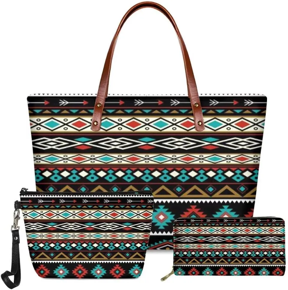 Handbag for Women Wallet Tote Bag Shoulder Top Handle Satchel Cosmetic Case 3pcs Set