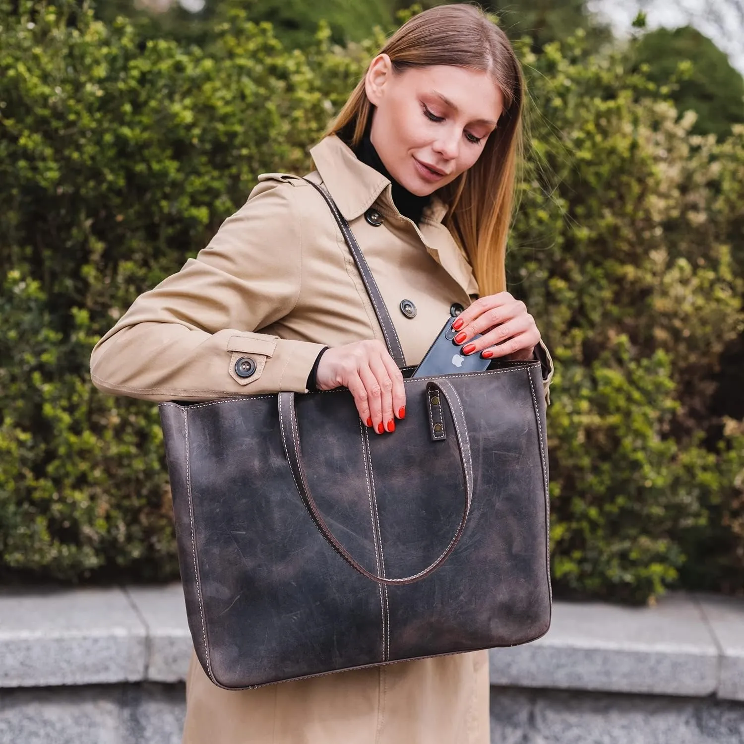 Handmade Leather Tote Bag