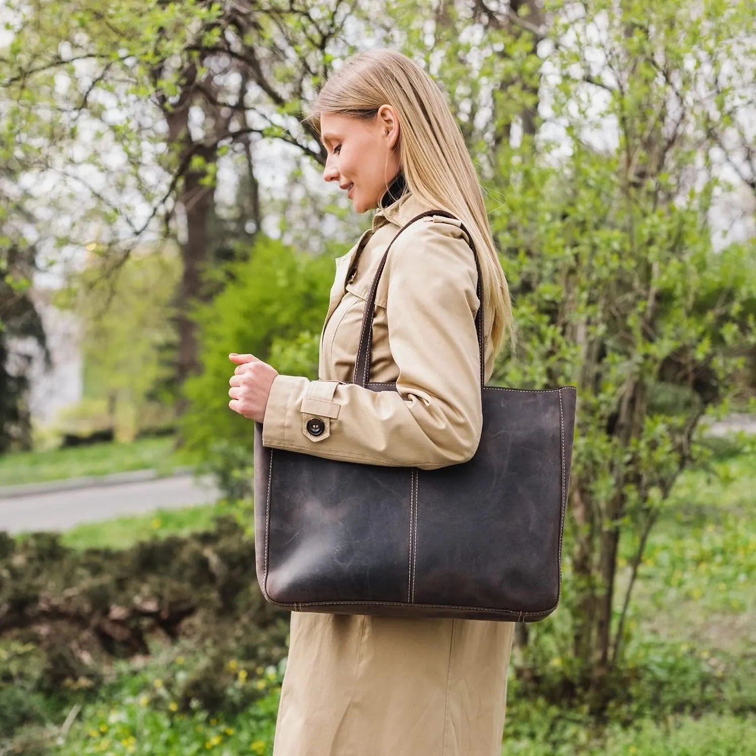 Handmade Leather Tote Bag